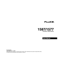 Thumbnail of document Manual - 1587-T Insulation Tester Multimeter